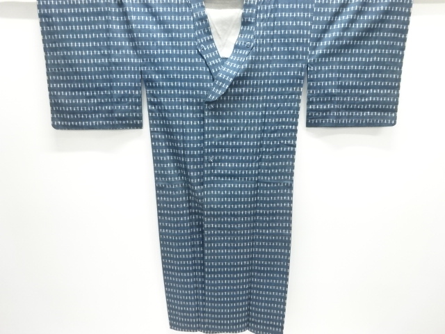 JAPANESE KIMONO / ANTIQUE MICHIYUKI COAT / COTTON / KURUME KASURI